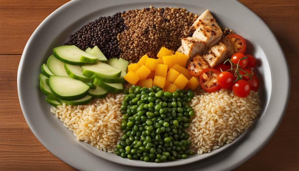 healthy protein and whole grains