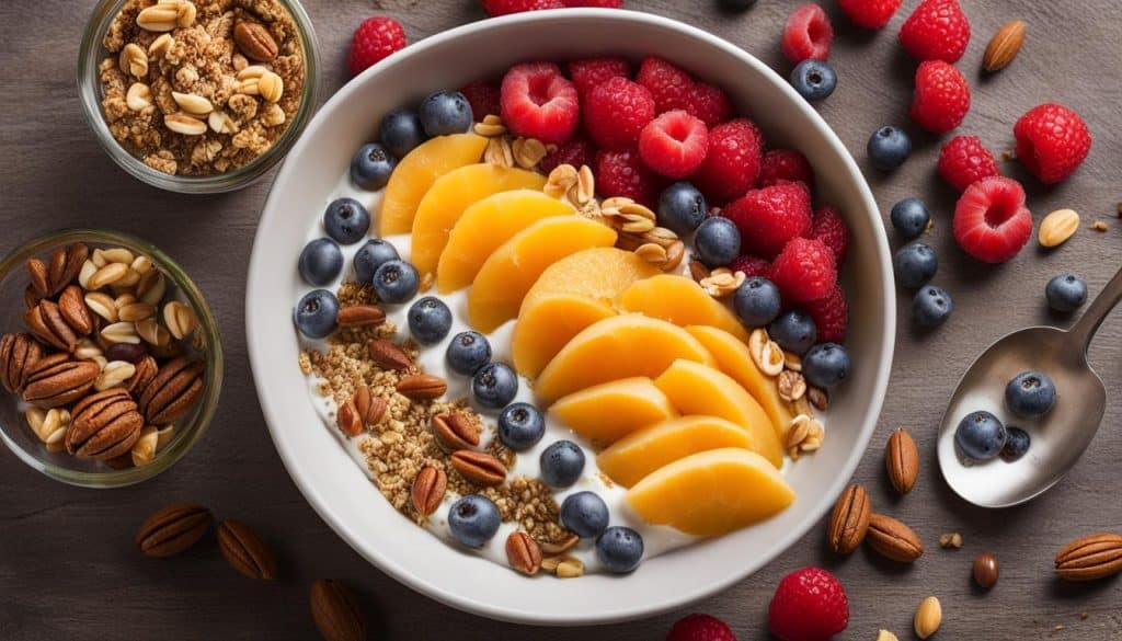 healthy protein yogurt bowl